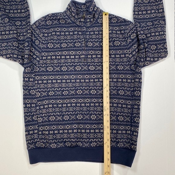 J Crew Knit Goods Fair Isle Nordic Pattern Quarter Zip Pullover Sweatshirt Men M - Picture 5 of 11
